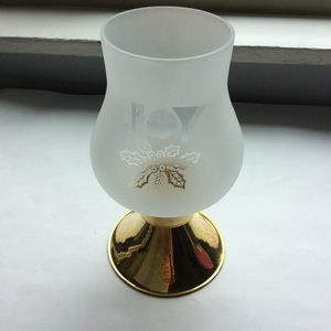 International Silver Company Vintage 2 Hurricanes & Glass Candle Holder